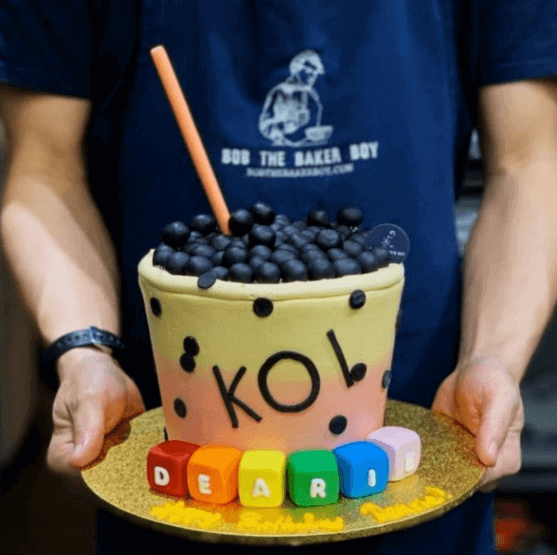 Koi Bubble Milk Tea 3D Shaped Cake